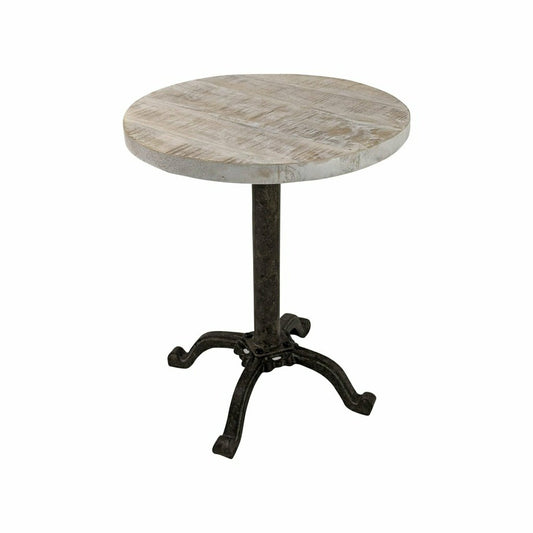 Plow & Hearth Colton Adjustable Vintage Table, Natural Driftwood Top