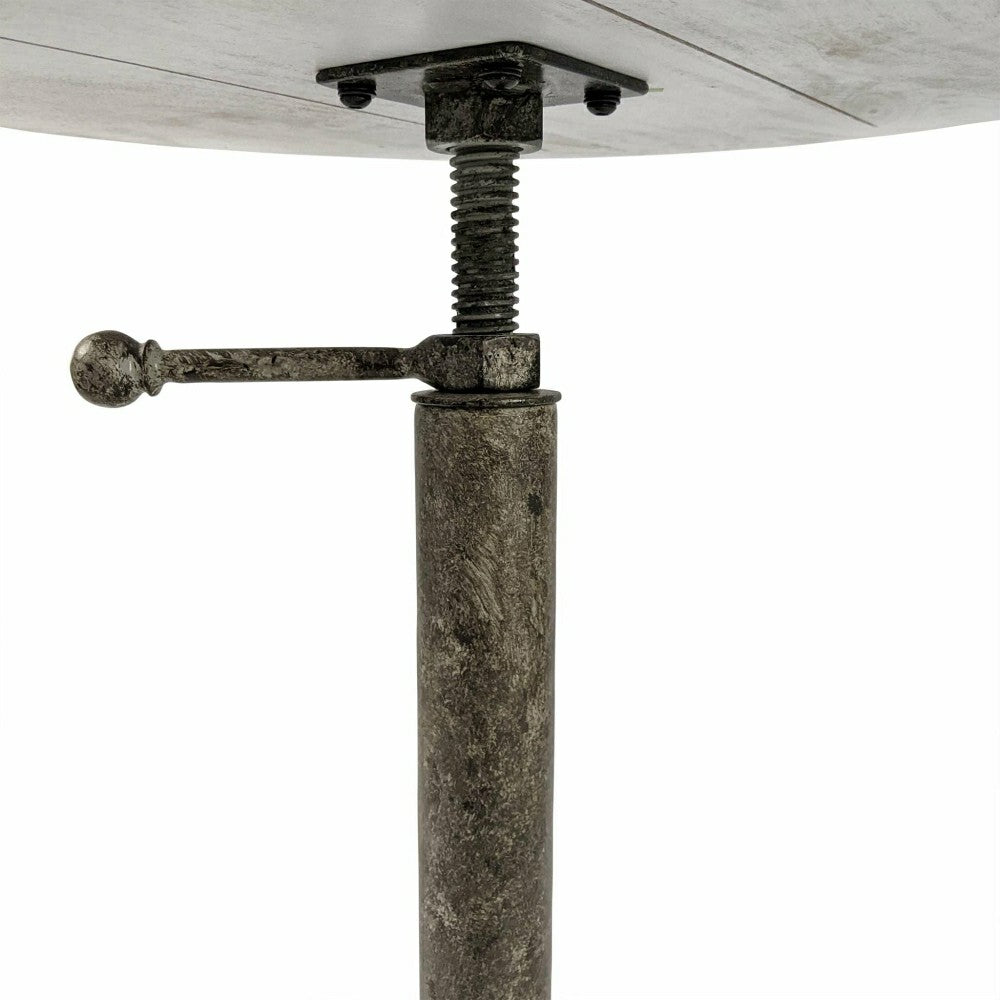 Plow & Hearth Colton Adjustable Vintage Table, Natural Driftwood Top