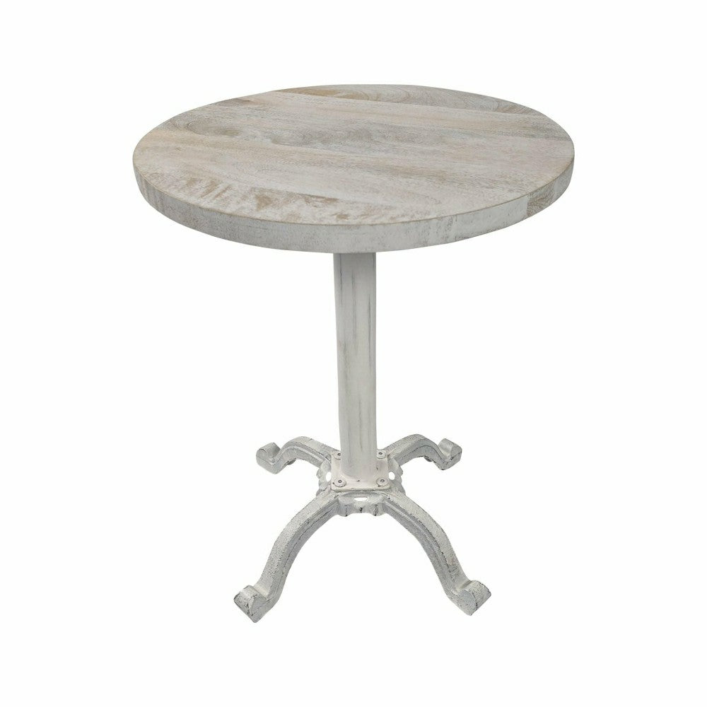 Plow & Hearth Colton Adjustable Vintage Table, Whitewash