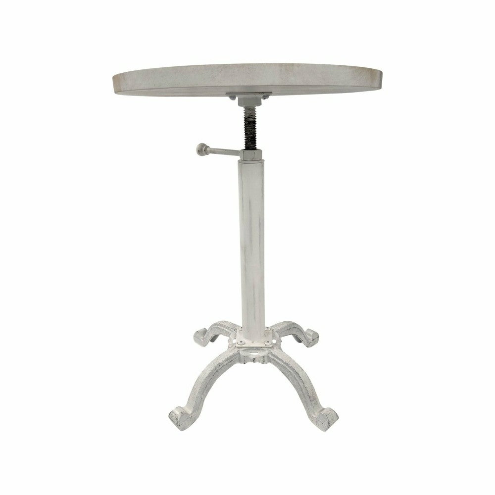 Plow & Hearth Colton Adjustable Vintage Table, Whitewash