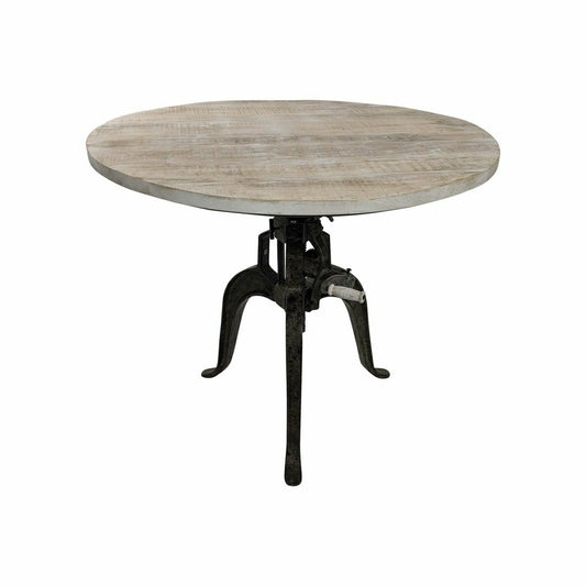 Plow & Hearth Bentley Adjustable Crank Table, Natural Driftwood
