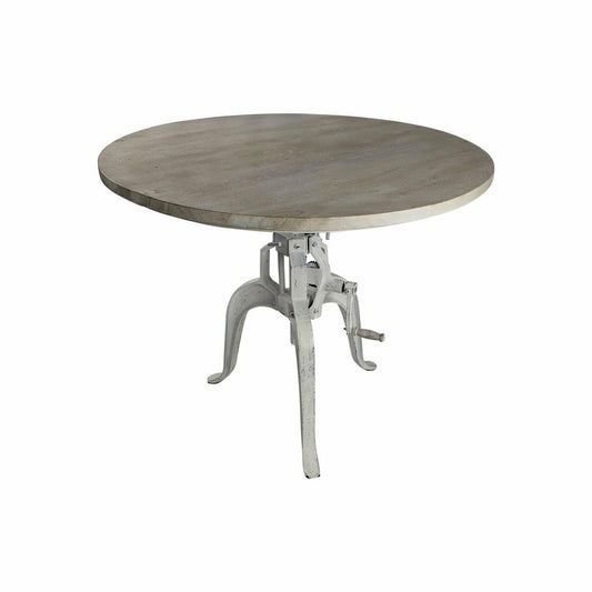 Plow & Hearth Bentley Adjustable Crank Table, Whitewash