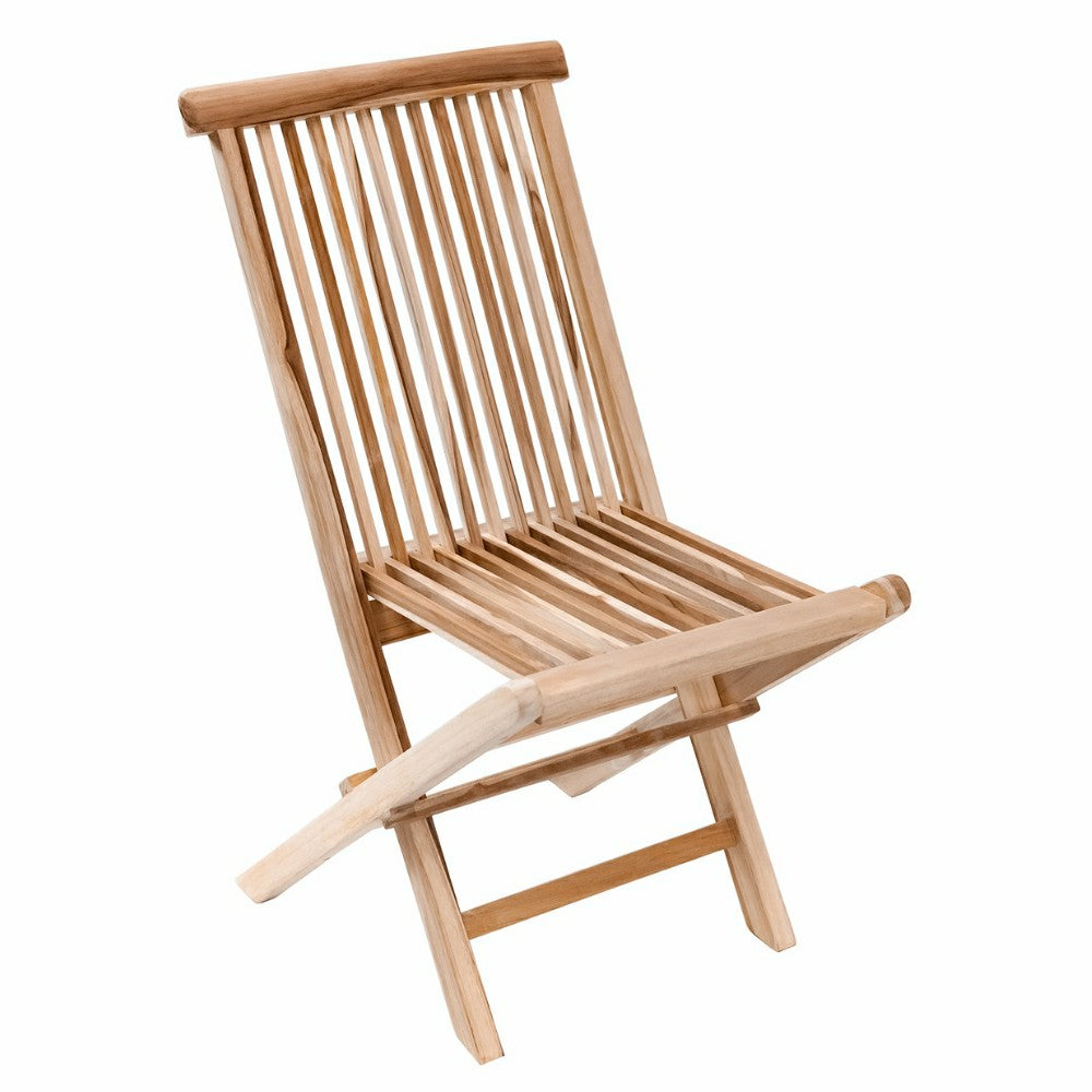 Plow & Hearth Telluride Teak Outdoor Patio Folding Chair
