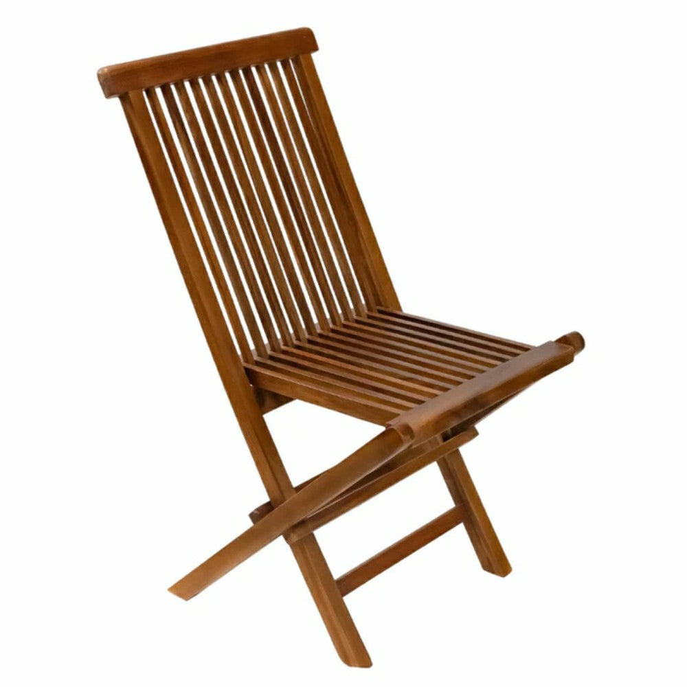 Plow & Hearth Telluride Teak Outdoor Patio Folding Chair