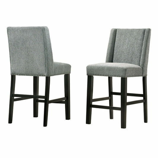 Plow & Hearth Upholstered Chair-Style 24" Counter Stools, Set of 2