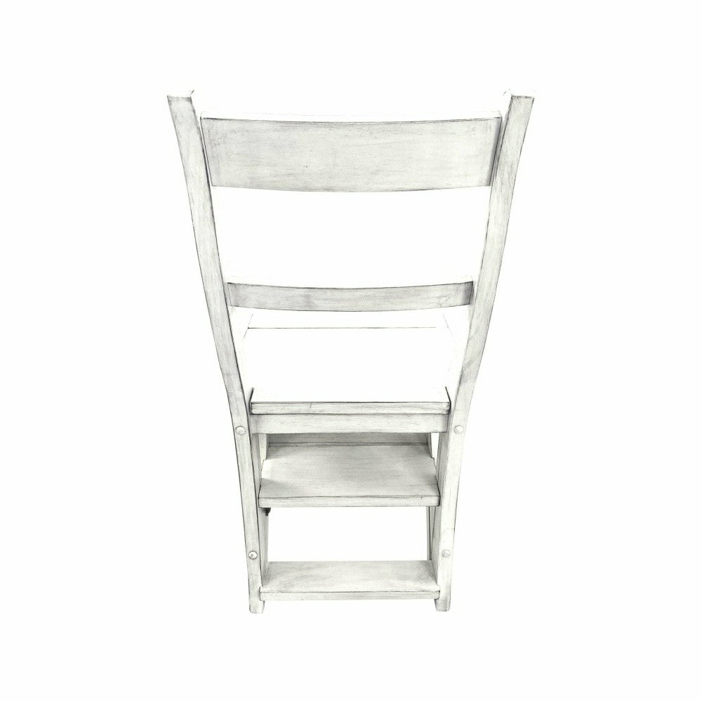 Plow & Hearth Folding Library Chair, Antique White
