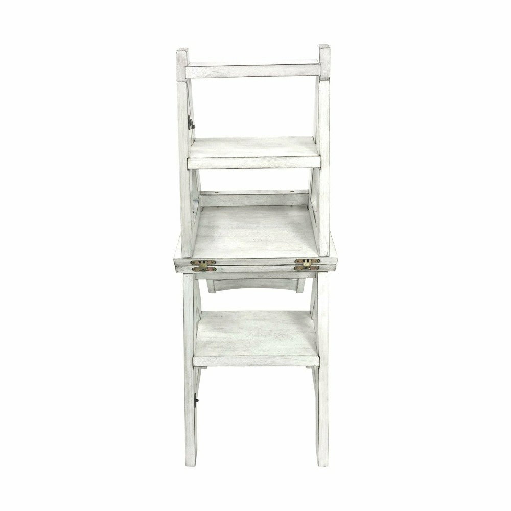 Plow & Hearth Folding Library Chair, Antique White