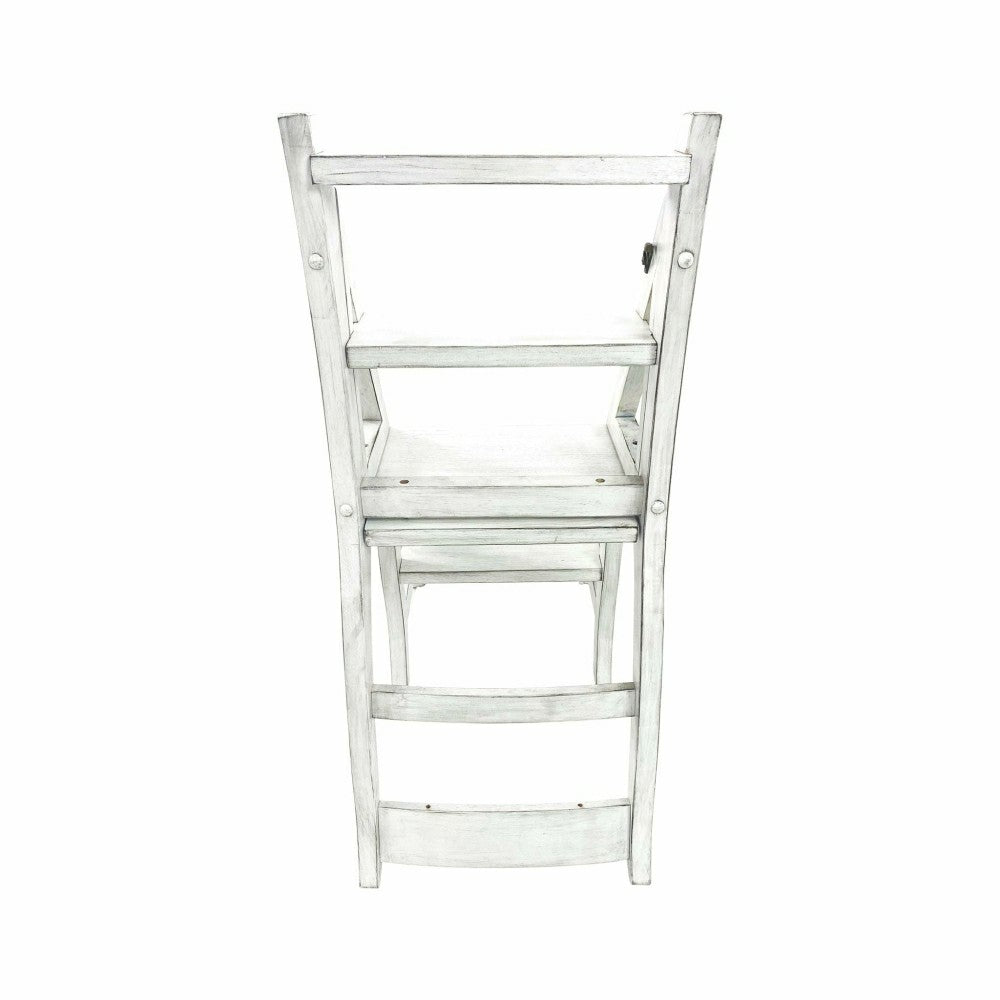 Plow & Hearth Folding Library Chair, Antique White