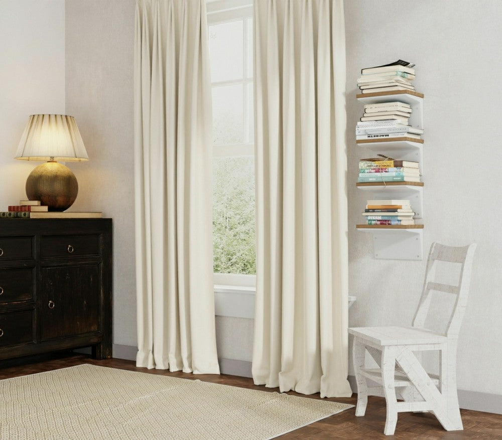 Plow & Hearth Folding Library Chair, Antique White