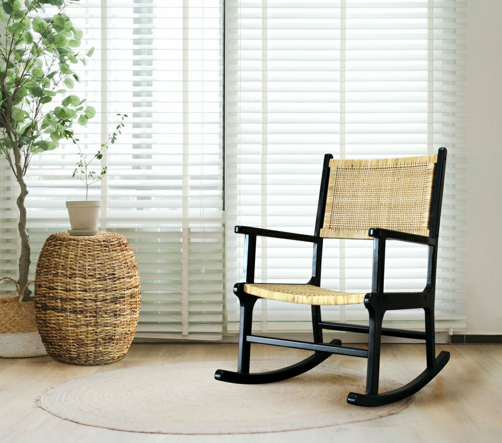 Plow & Hearth Karson Rocking Chair, Black