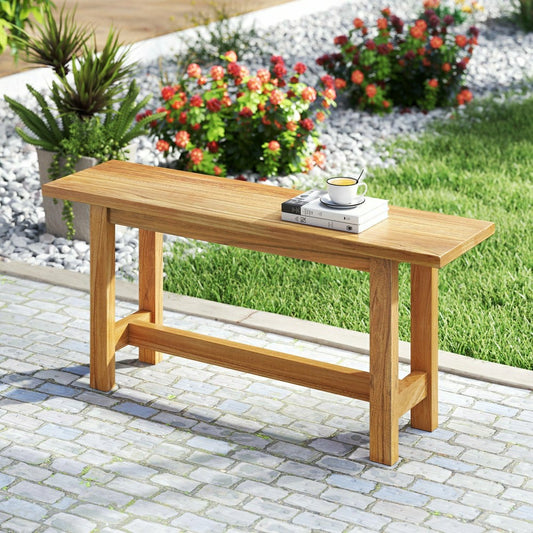 Plow & Hearth Outdoor Teak Wood Bench