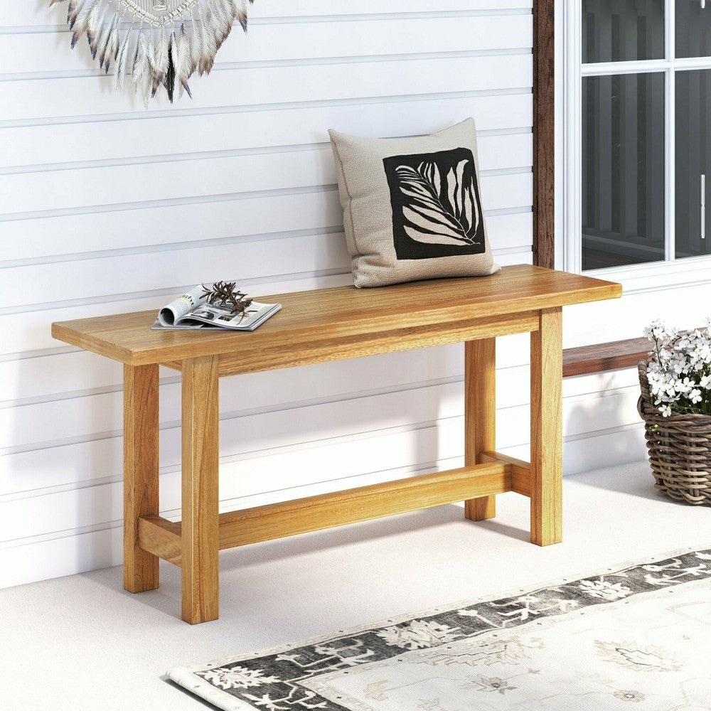 Plow & Hearth Outdoor Teak Wood Bench