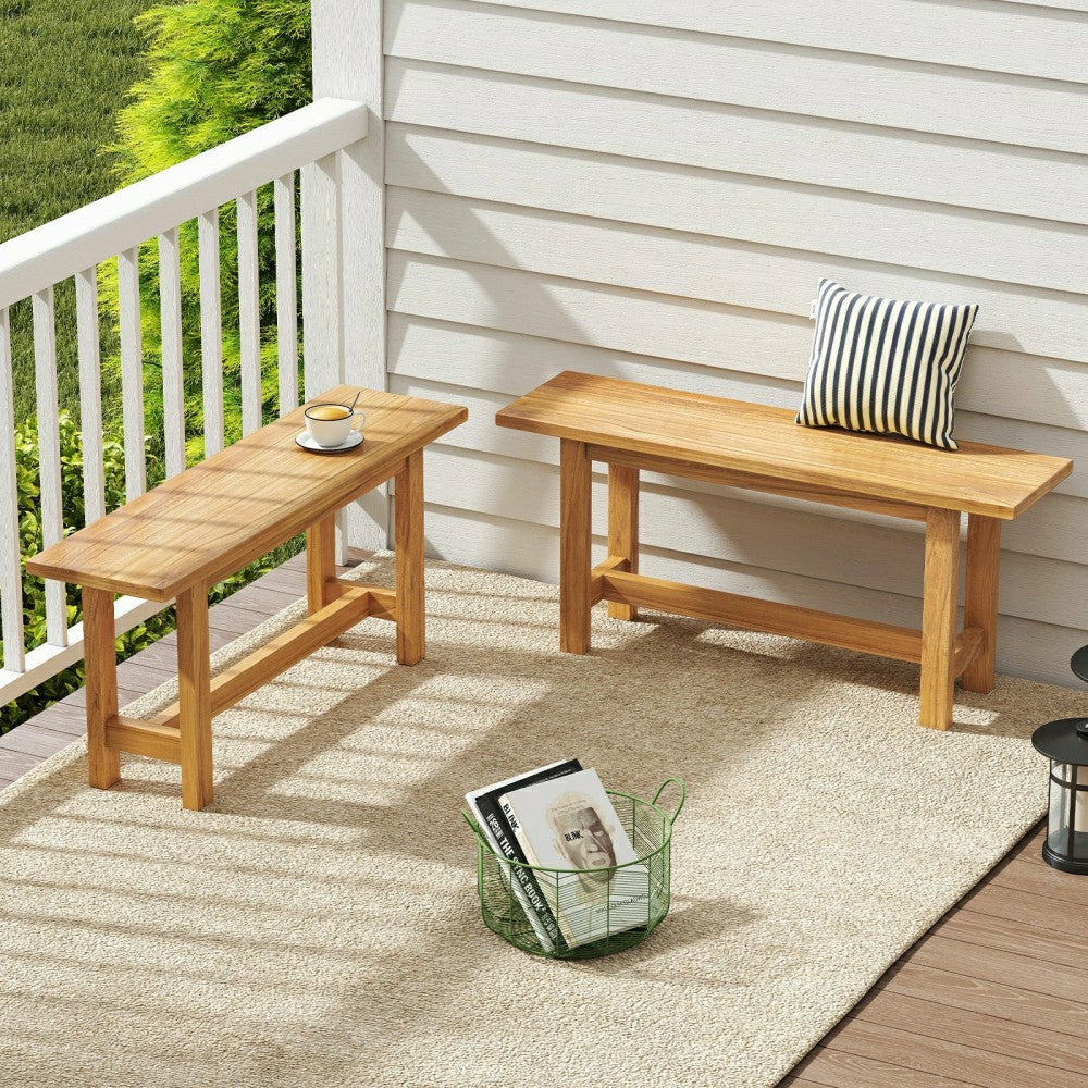 Plow & Hearth Outdoor Teak Wood Bench