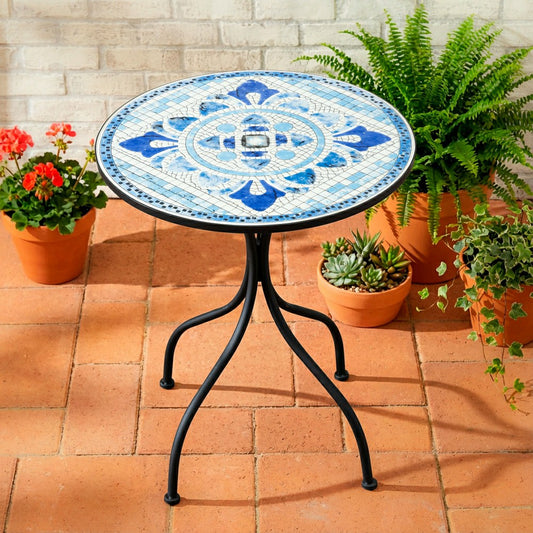 Plow & Hearth Santorini Breeze Mosaic Bistro Table
