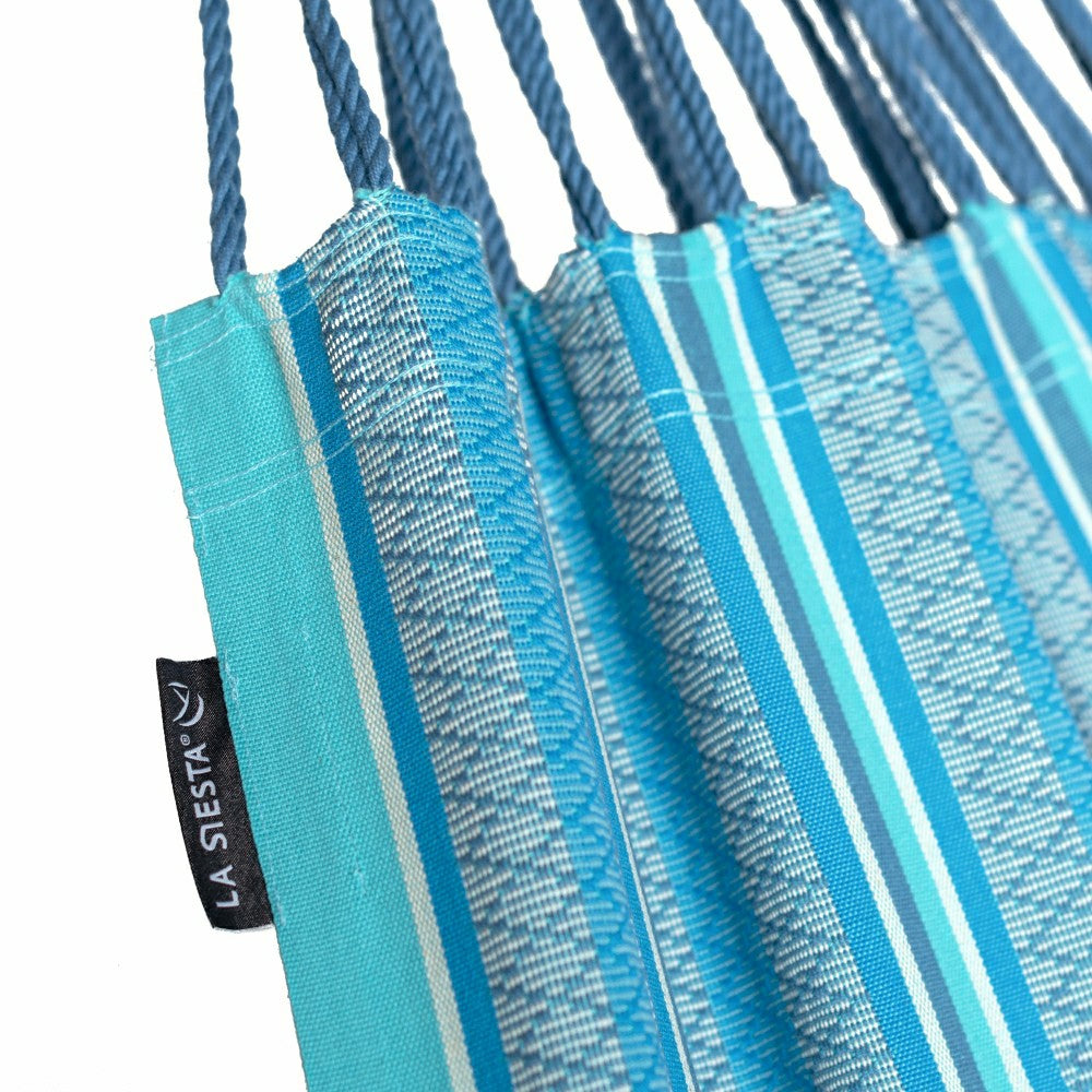 Plow & Hearth Habana Azure - Organic Cotton Comfort Hammock Chair