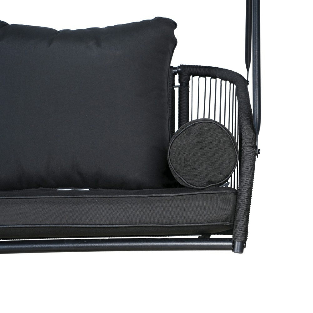 Plow & Hearth East Green Ramona Patio Swing with Canopy Stand
