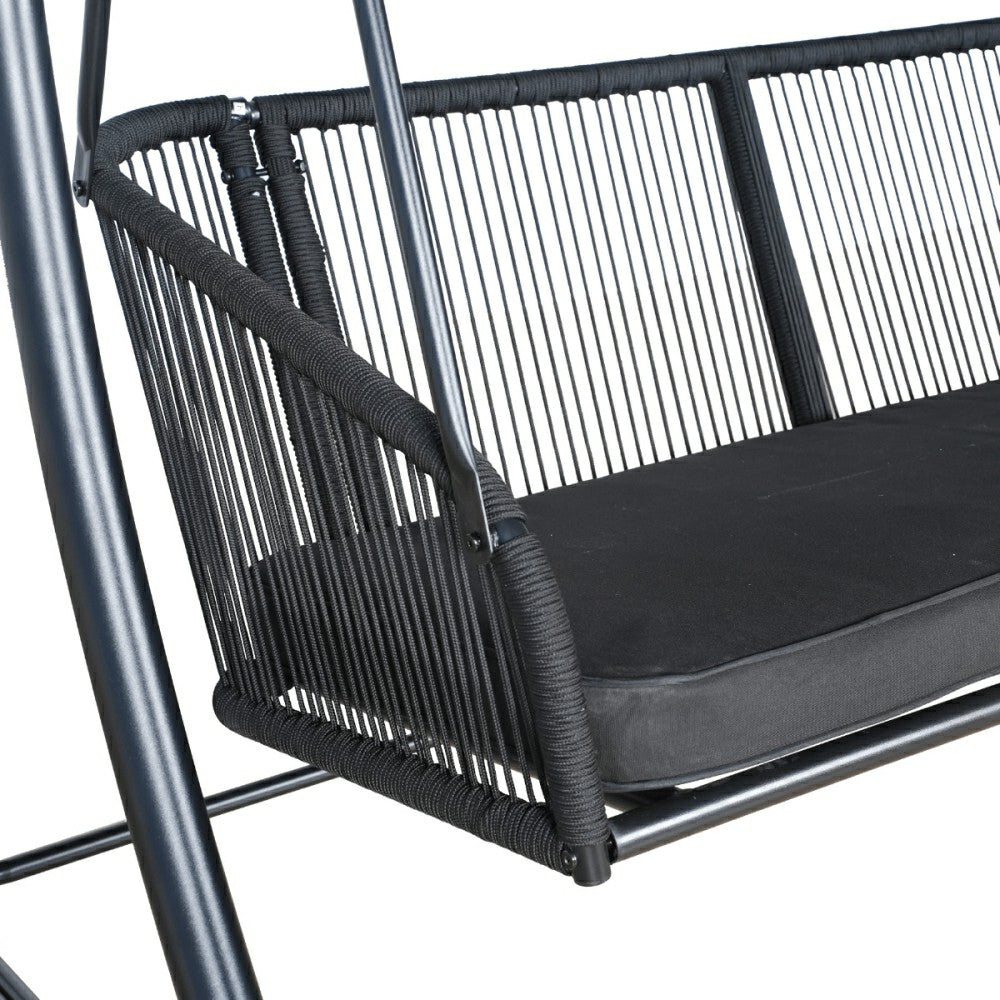 Plow & Hearth East Green Ramona Patio Swing with Canopy Stand