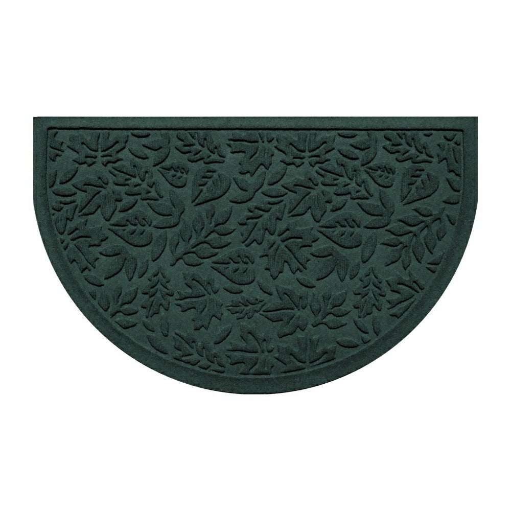 Plow & Hearth Fall Day Indoor/Outdoor Half Round Door Mat, 24"x39"