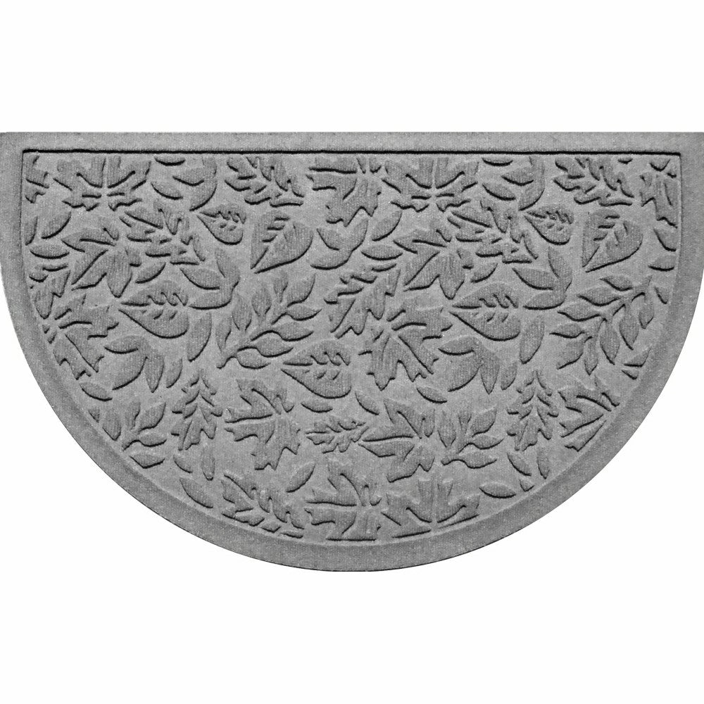 Plow & Hearth Fall Day Indoor/Outdoor Half Round Door Mat, 24"x39"