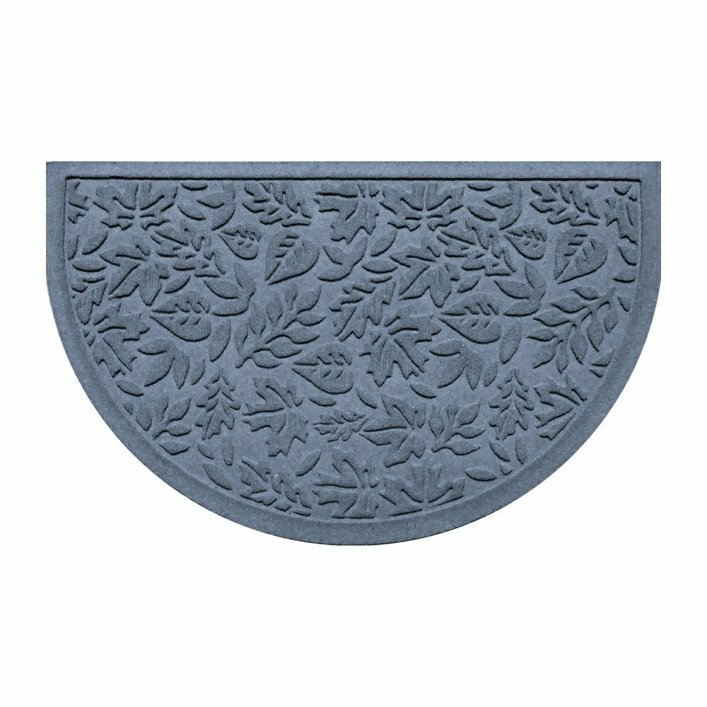 Plow & Hearth Fall Day Indoor/Outdoor Half Round Door Mat, 24"x39"