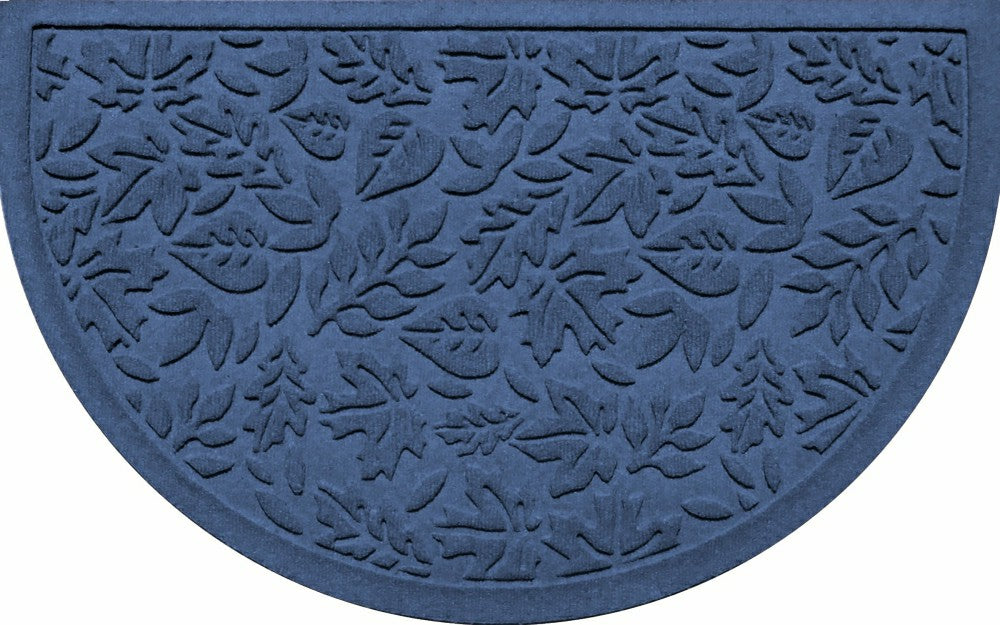 Plow & Hearth Fall Day Indoor/Outdoor Half Round Door Mat, 24"x39"