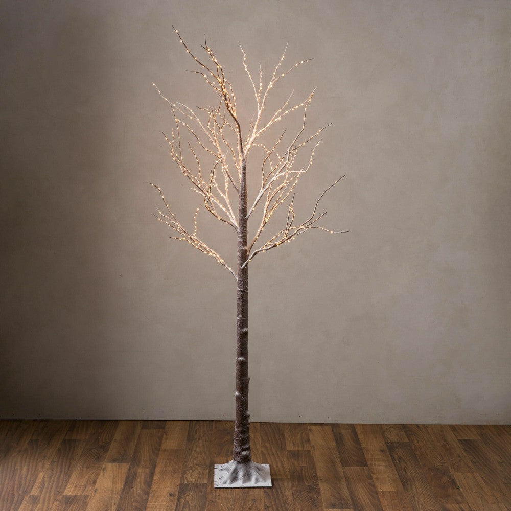 Plow & Hearth Extra Large Indoor/Outdoor Birch Tree with 750 Warm White Lights