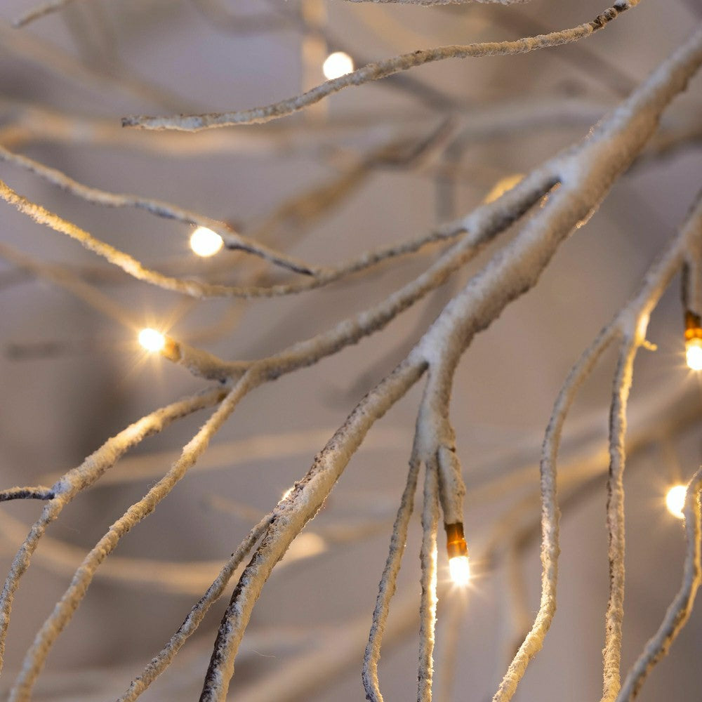 Plow & Hearth Medium Indoor/Outdoor Snowy Lighted Tree, 6'H with 98 Lights