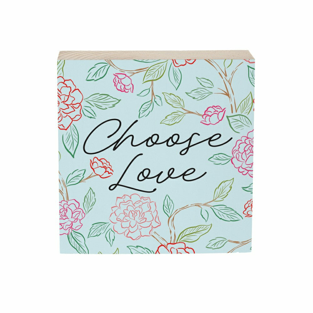 Plow & Hearth Home Coordinates Roses Plock, Choose Love 6x6"