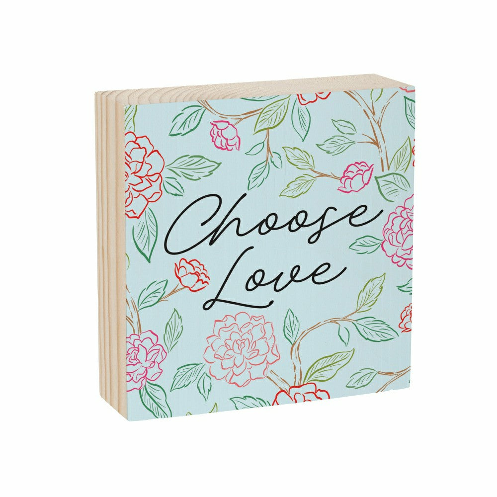 Plow & Hearth Home Coordinates Roses Plock, Choose Love 6x6"