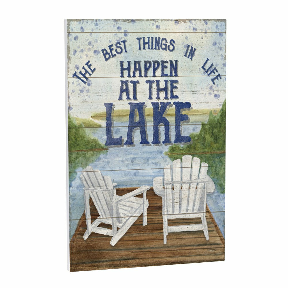 Plow & Hearth Lake View Wall Art The Best Things in Life 16x24"