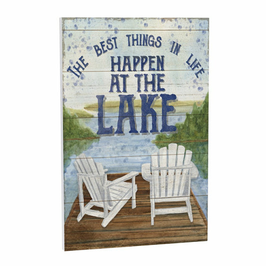 Plow & Hearth Lake View Wall Art The Best Things in Life 16x24"