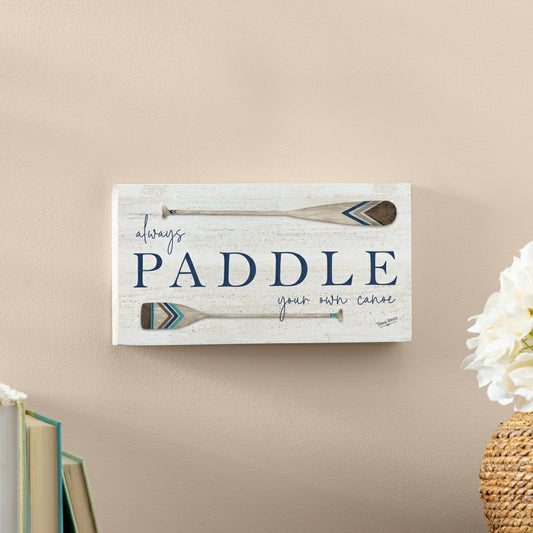Plow & Hearth Lake Living Hanging Sign Always Paddle 11x6"