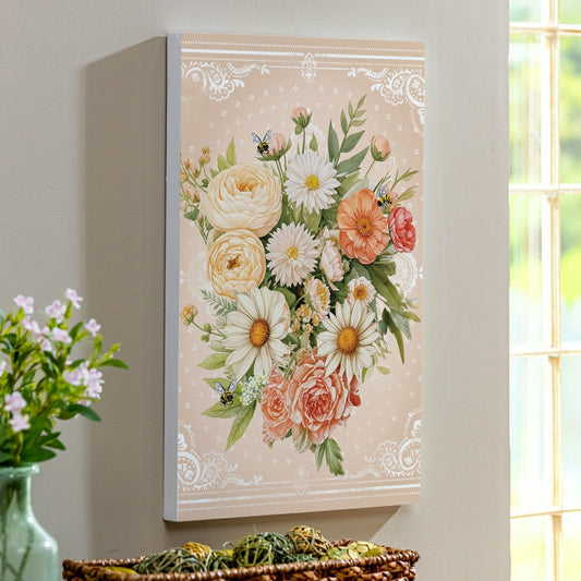 Plow & Hearth Petal & Plow Indoor Wall Decor, Floral, 16" L x 24" H