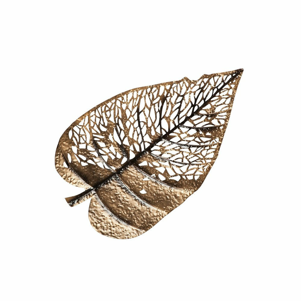 Plow & Hearth Set of 3 Metal Decorative Leaves Wall Décor