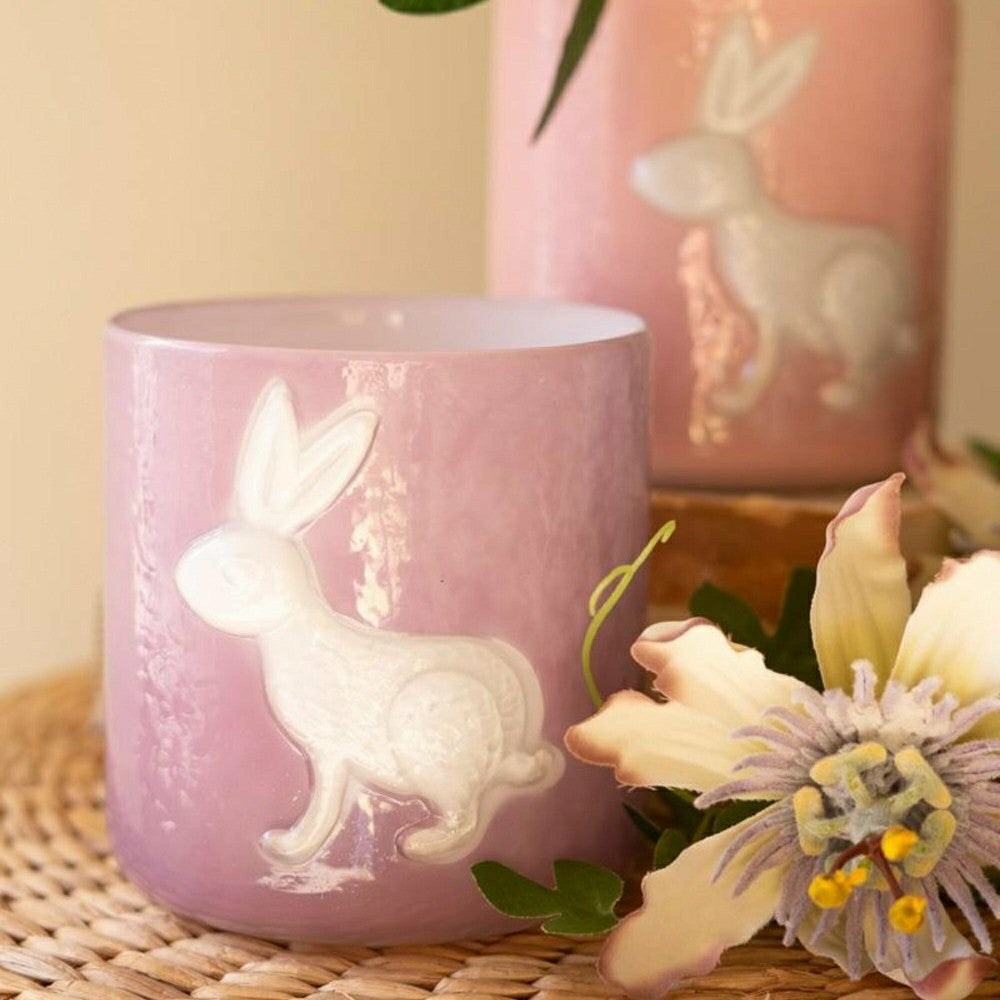 Plow & Hearth Glass Bunny Vases, Set of 3