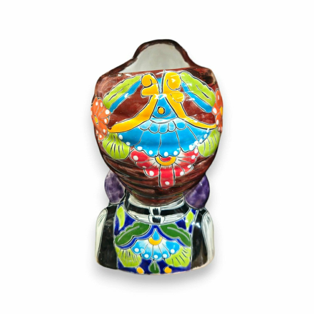 Plow & Hearth Talavera Skull Lady Planter