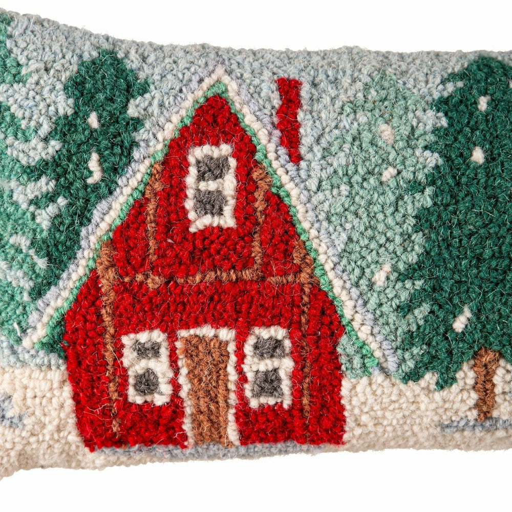 Plow & Hearth Cabin in the Woods Hooked Pillow