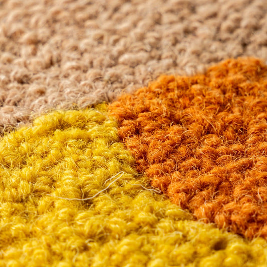 Plow & Hearth Candy Corn Wool Hand-Hooked Pillow
