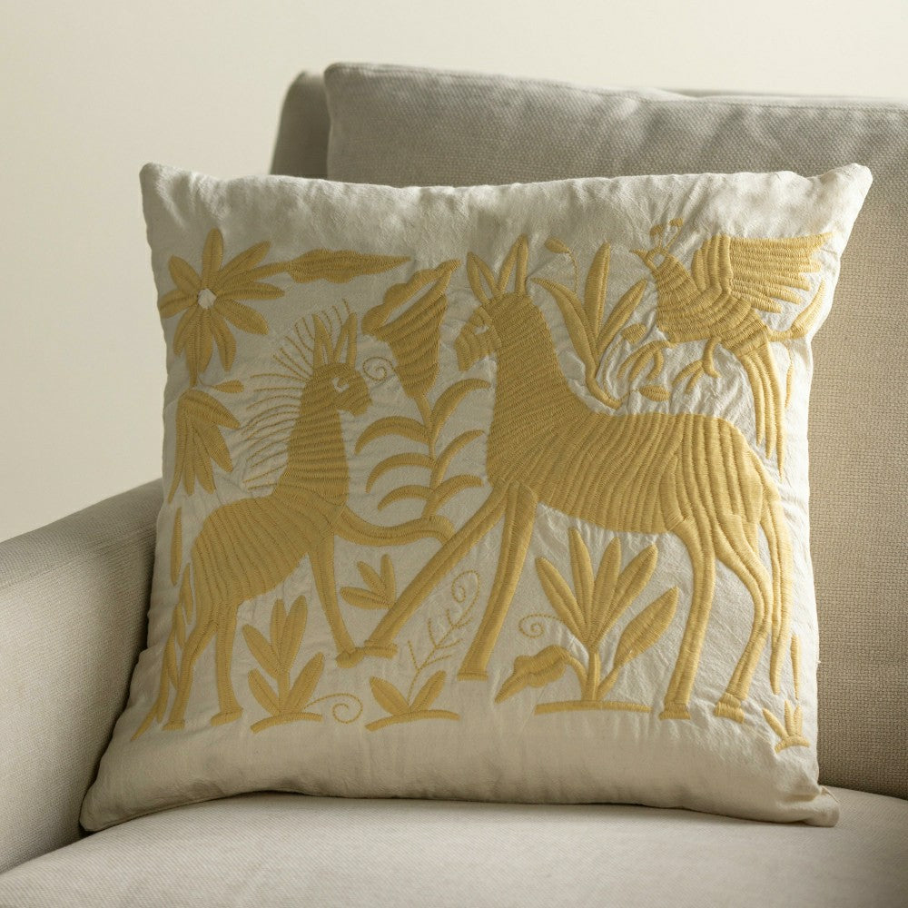 Plow & Hearth Embroirdered Tenangos Pillow Cover, 18" x 18"