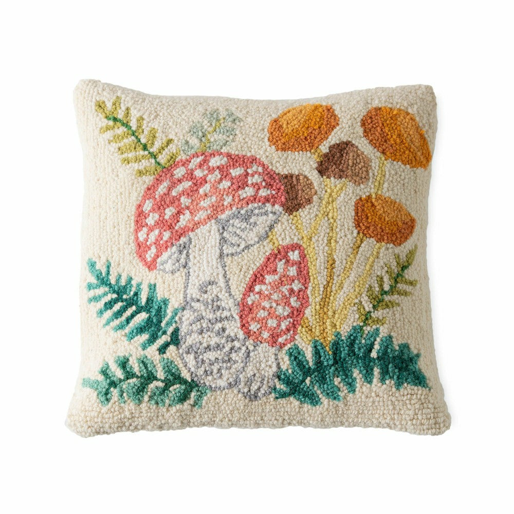 Plow & Hearth Mushroom & Fern Hook Pillow