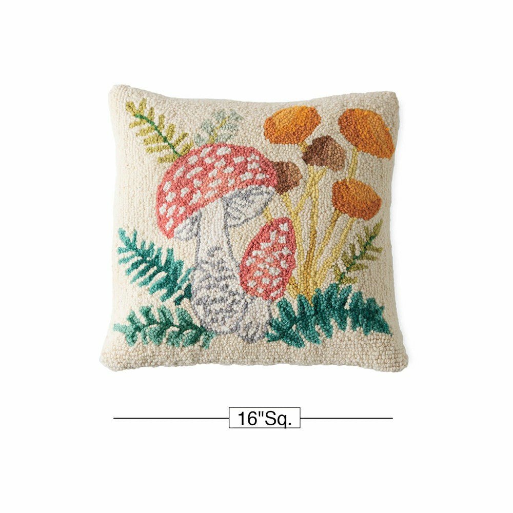 Plow & Hearth Mushroom & Fern Hook Pillow