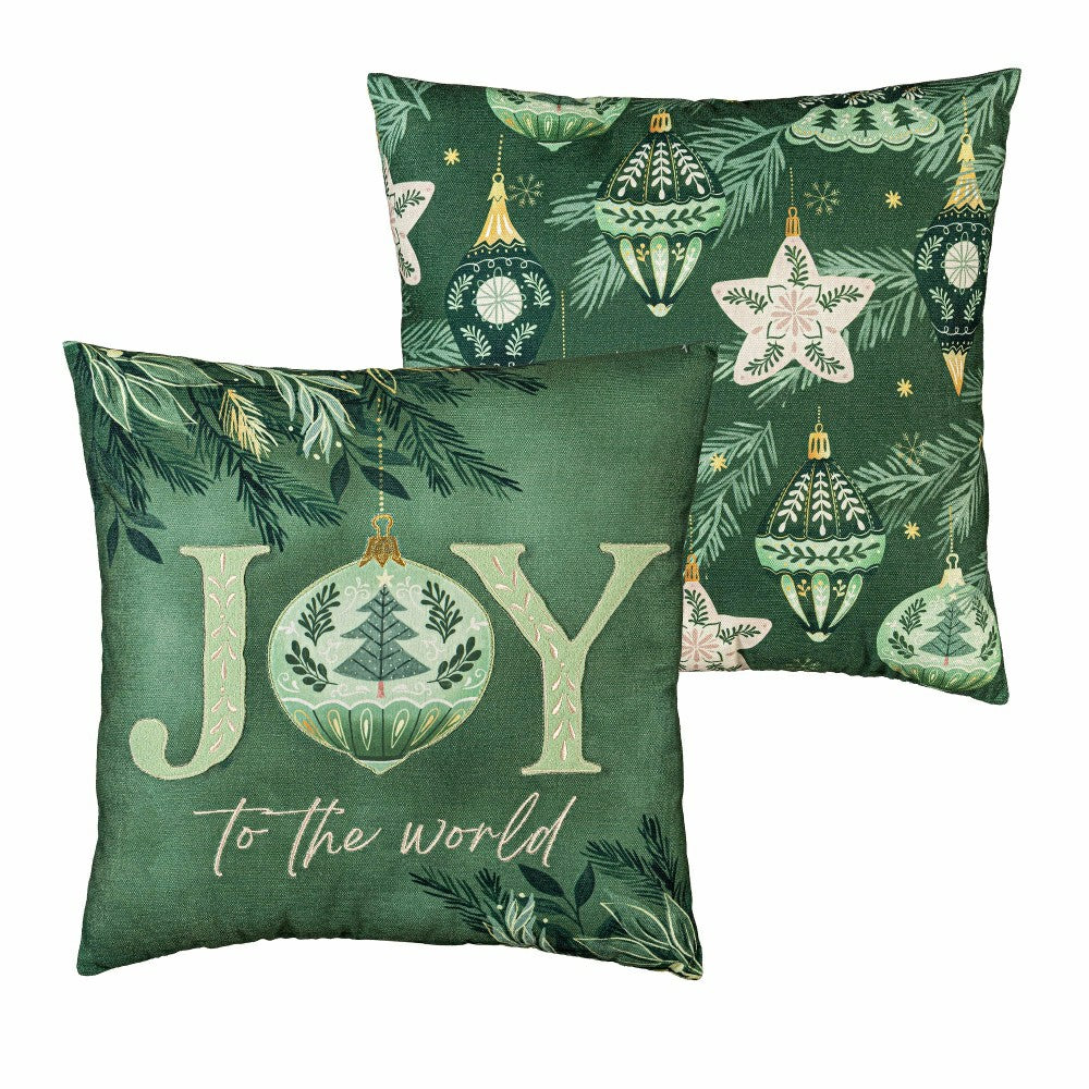 Plow & Hearth Shades of Emerald Throw Pillow Shades of Emerald Square Pillow, 16"