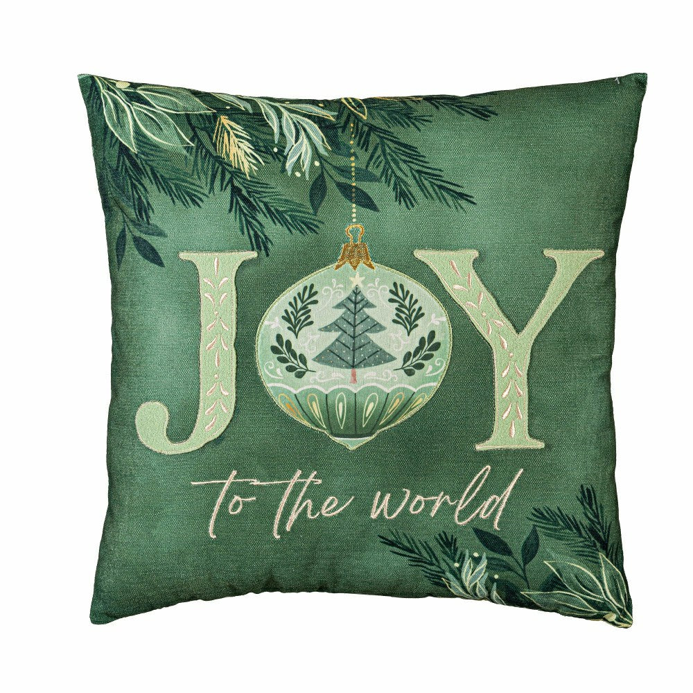 Plow & Hearth Shades of Emerald Throw Pillow Shades of Emerald Square Pillow, 16"