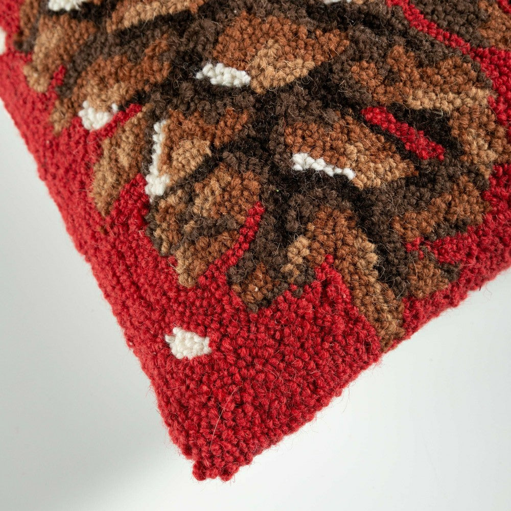 Plow & Hearth Snowy Pinecones Pillow