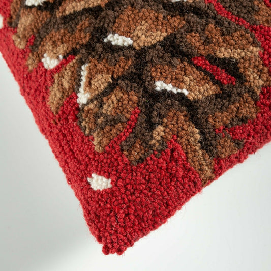 Plow & Hearth Snowy Pinecones Pillow