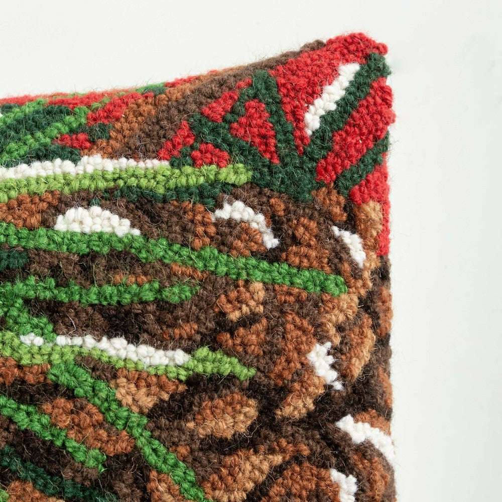 Plow & Hearth Snowy Pinecones Pillow