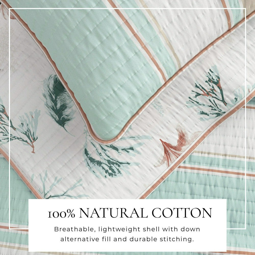 Plow & Hearth St. Augustine Coastal Printed Cotton Quilt Set