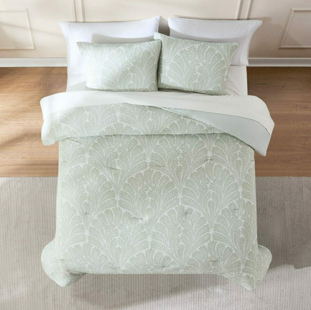 Plow & Hearth Willow Garden Restorative Gauze Jacquard Comforter Set