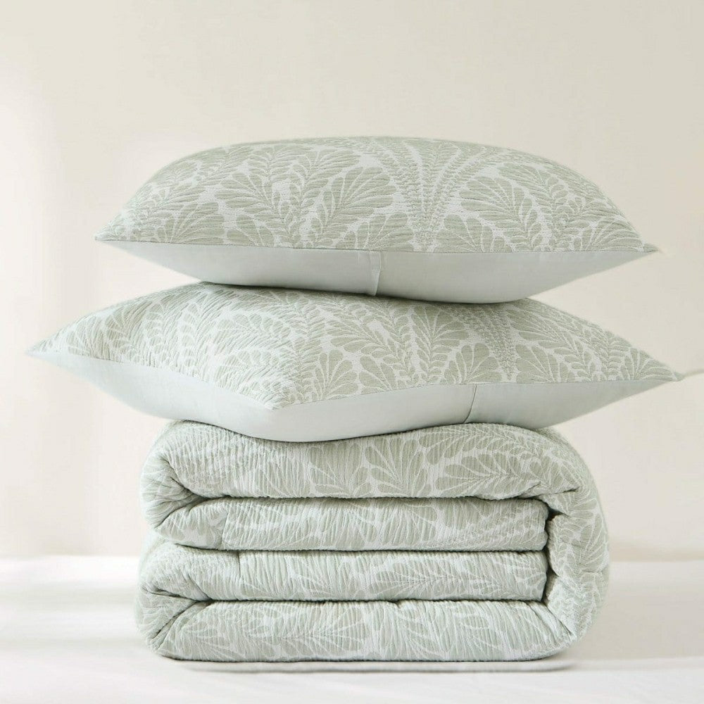 Plow & Hearth Willow Garden Restorative Gauze Jacquard Comforter Set