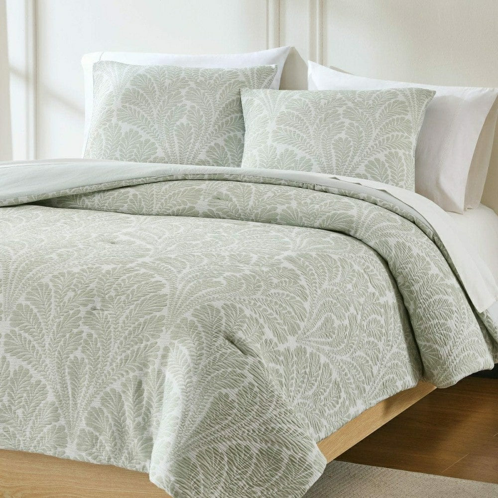 Plow & Hearth Willow Garden Restorative Gauze Jacquard Comforter Set
